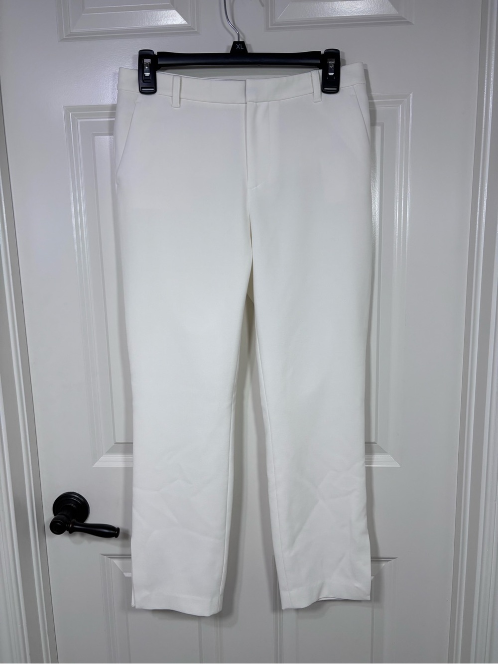 Alice+Olivia Employed Slit Ankle Pants Women’s 2 White